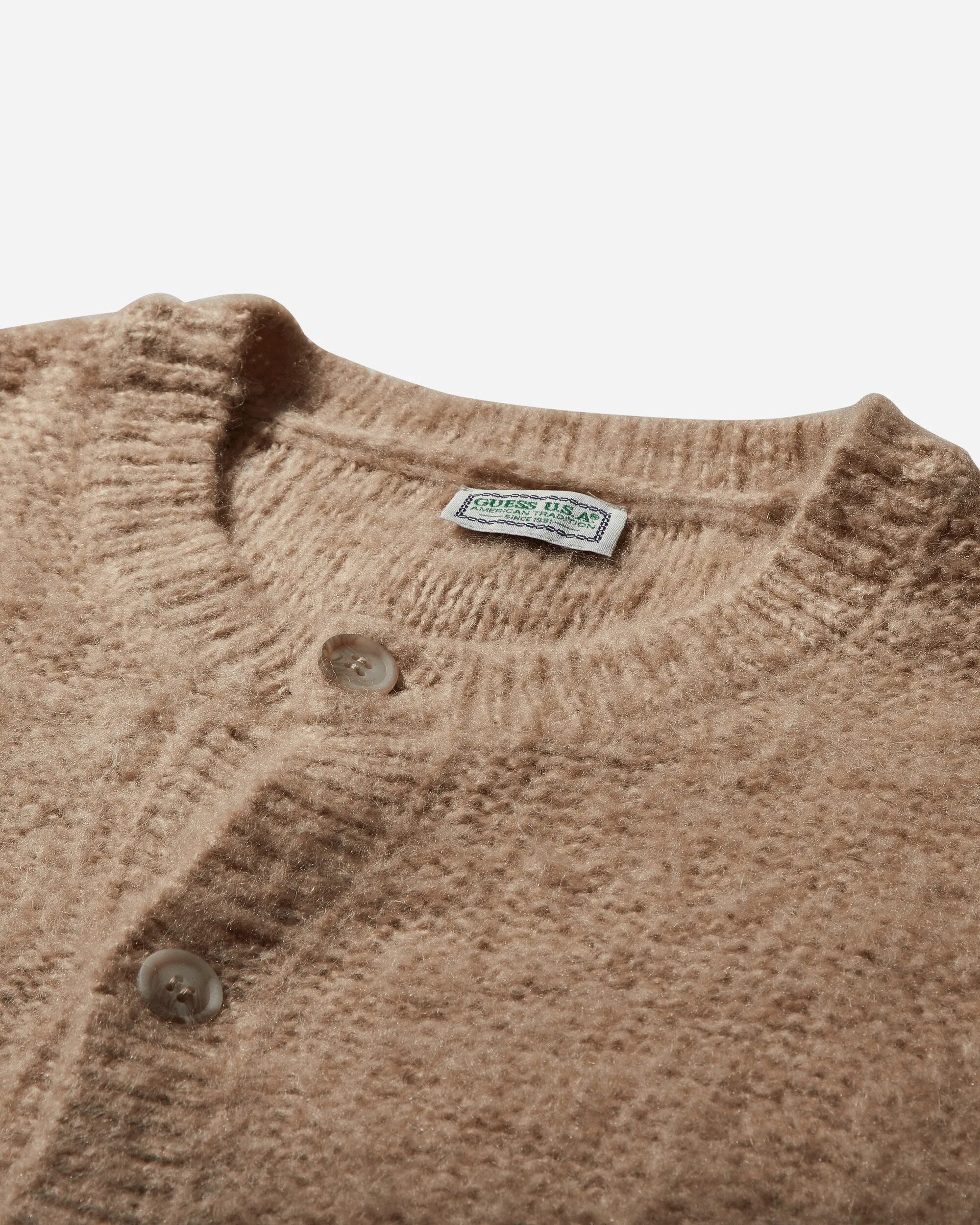 Men's Fuzzy Cardigan Oxford Tan