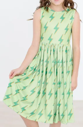 Mila & Rose Neon Lightning Tank Twirl Dress