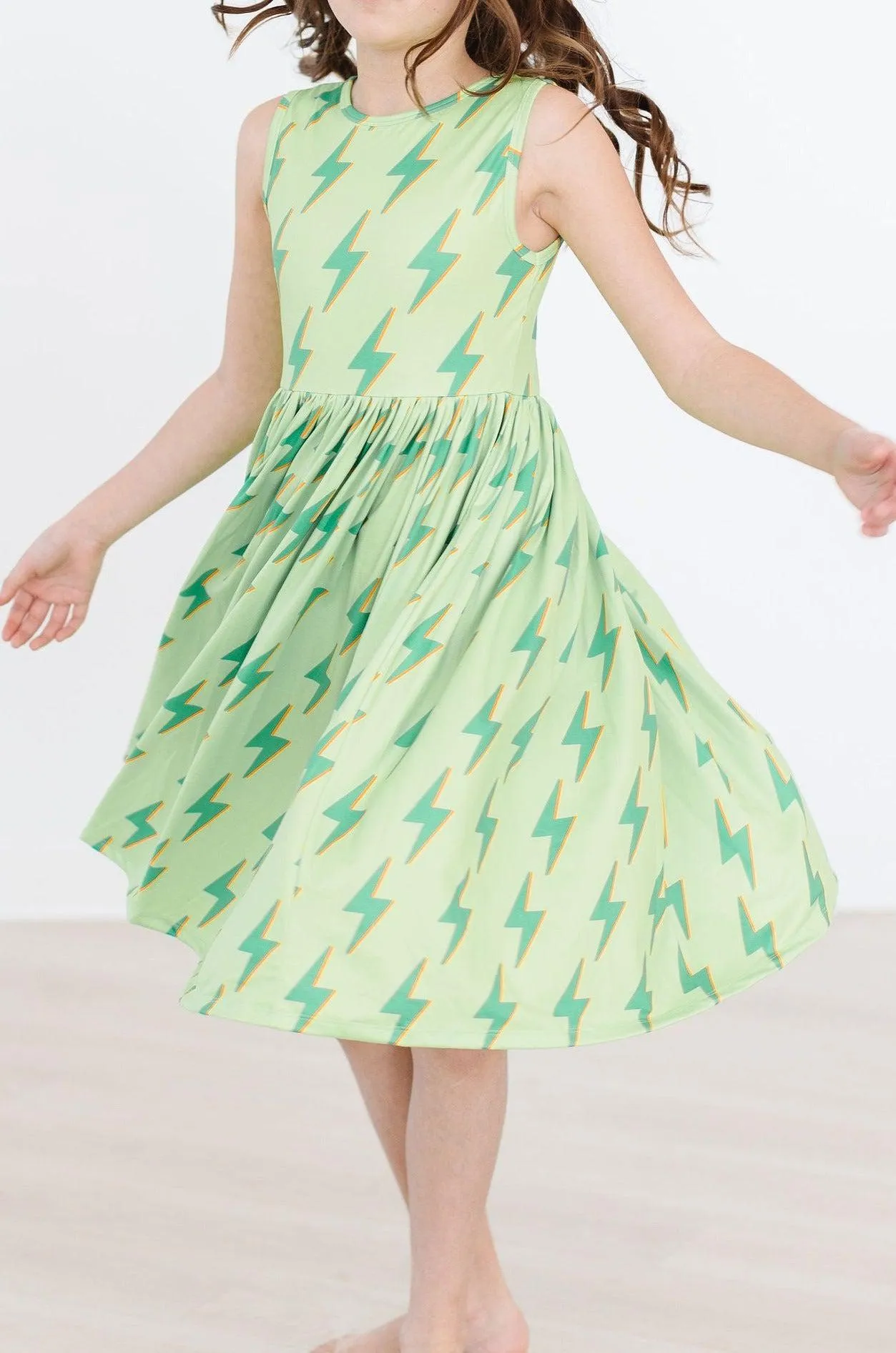 Mila & Rose Neon Lightning Tank Twirl Dress