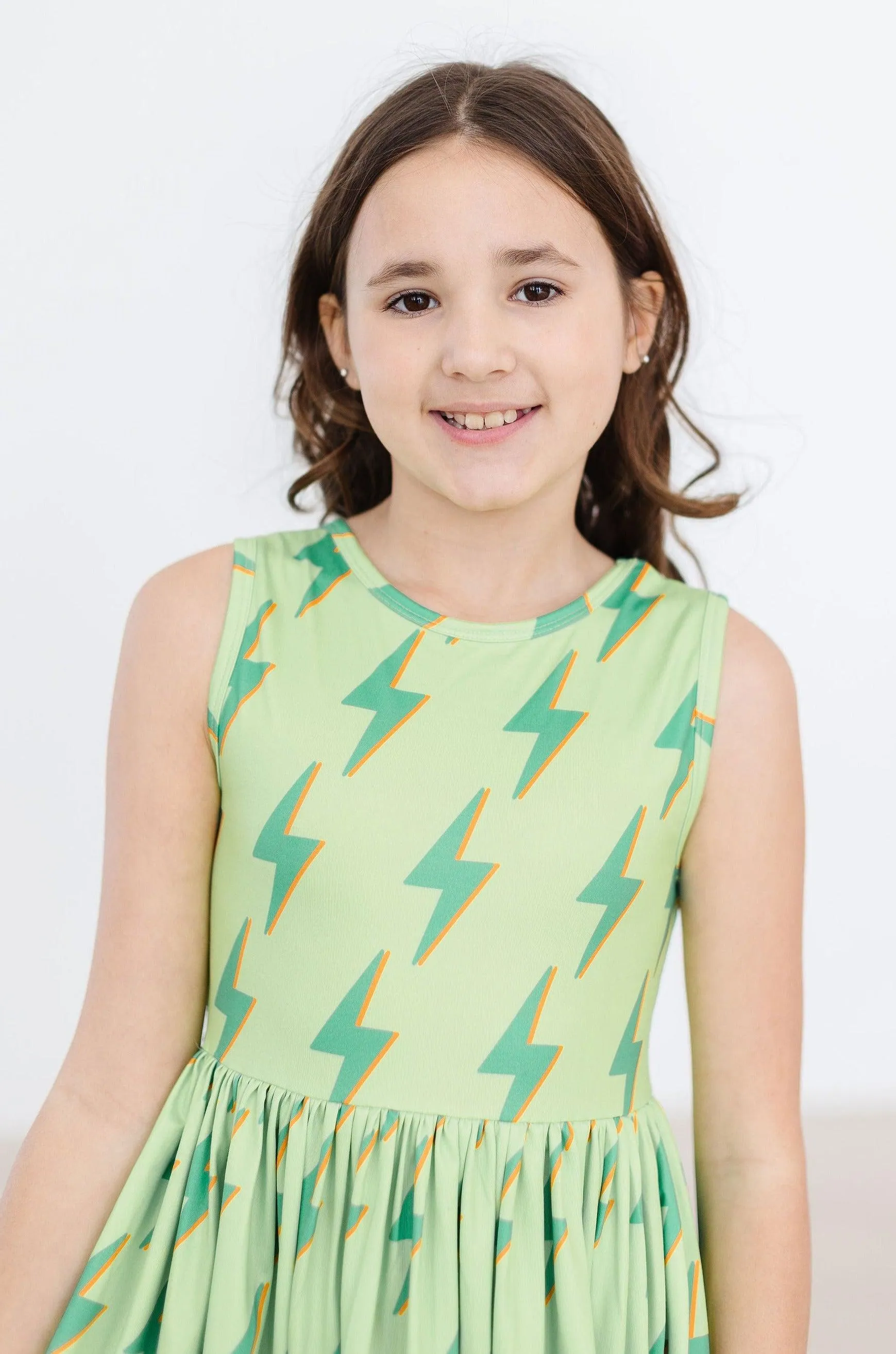 Mila & Rose Neon Lightning Tank Twirl Dress