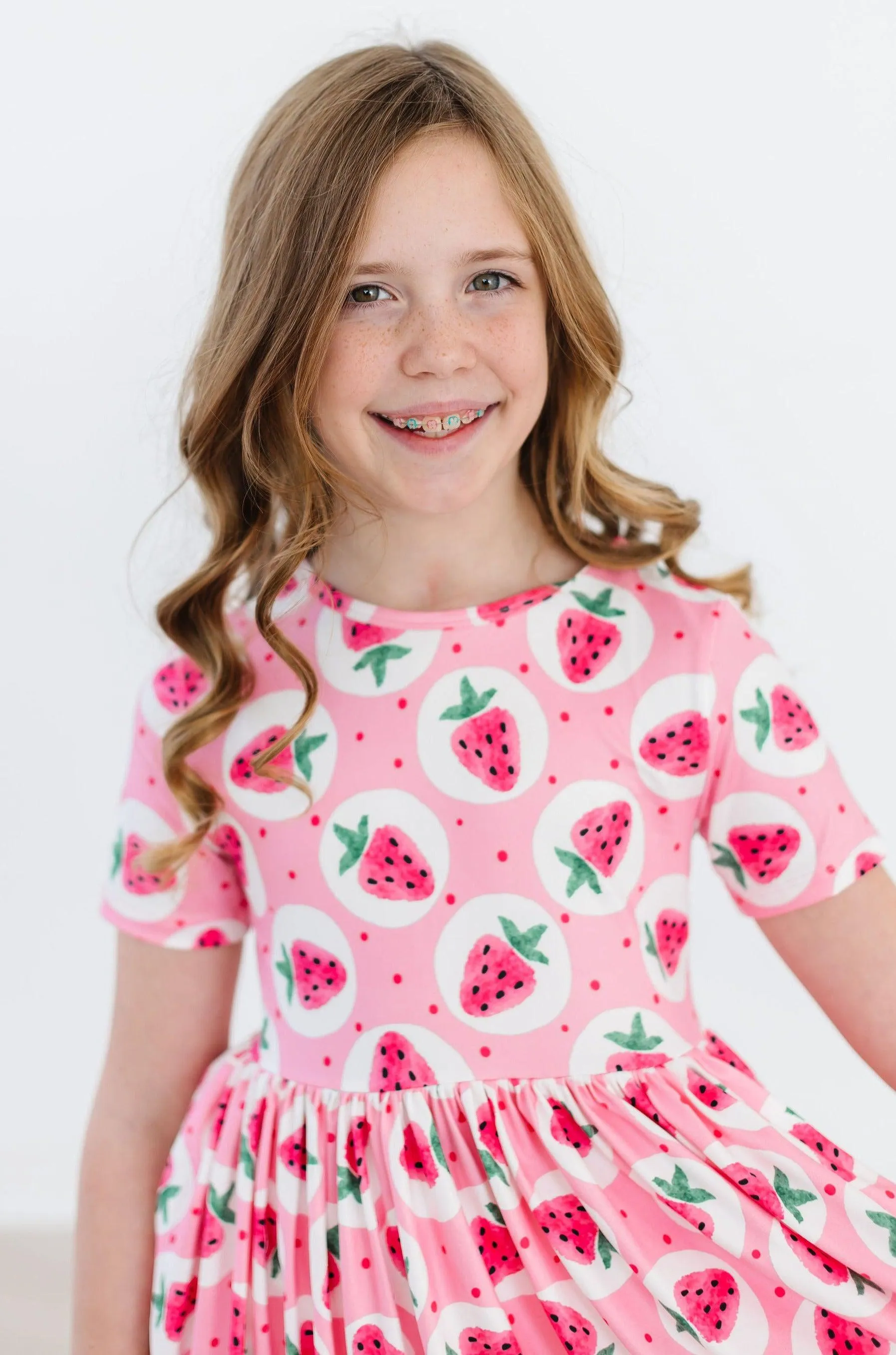 Mila & Rose Strawberry Fields S/S Pocket Twirl Dress