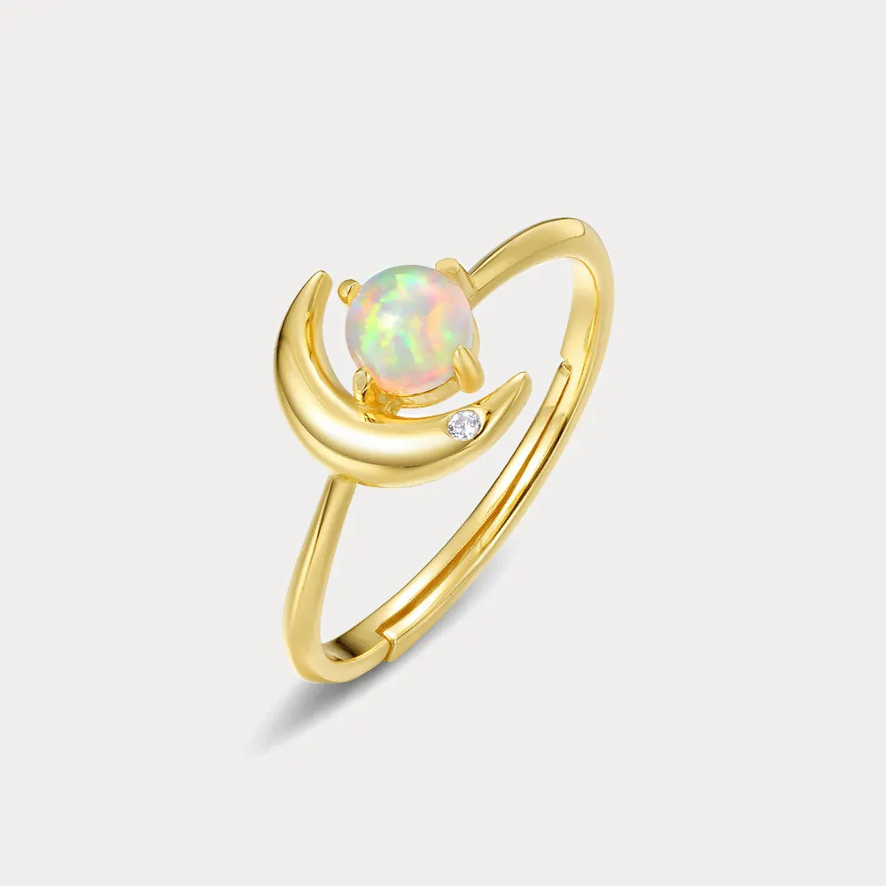 Moon Star Opal Ring