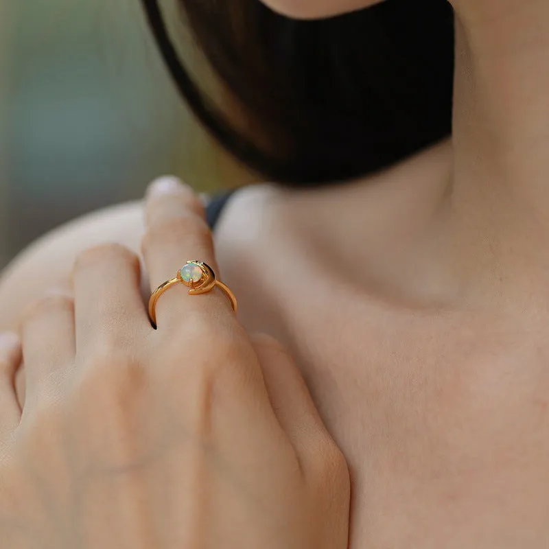 Moon Star Opal Ring