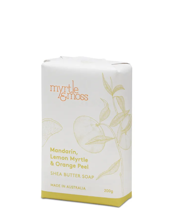 Myrtle & Moss - Shea Soap: Madarin, Lemon Myrtle & Orange Peel 200g