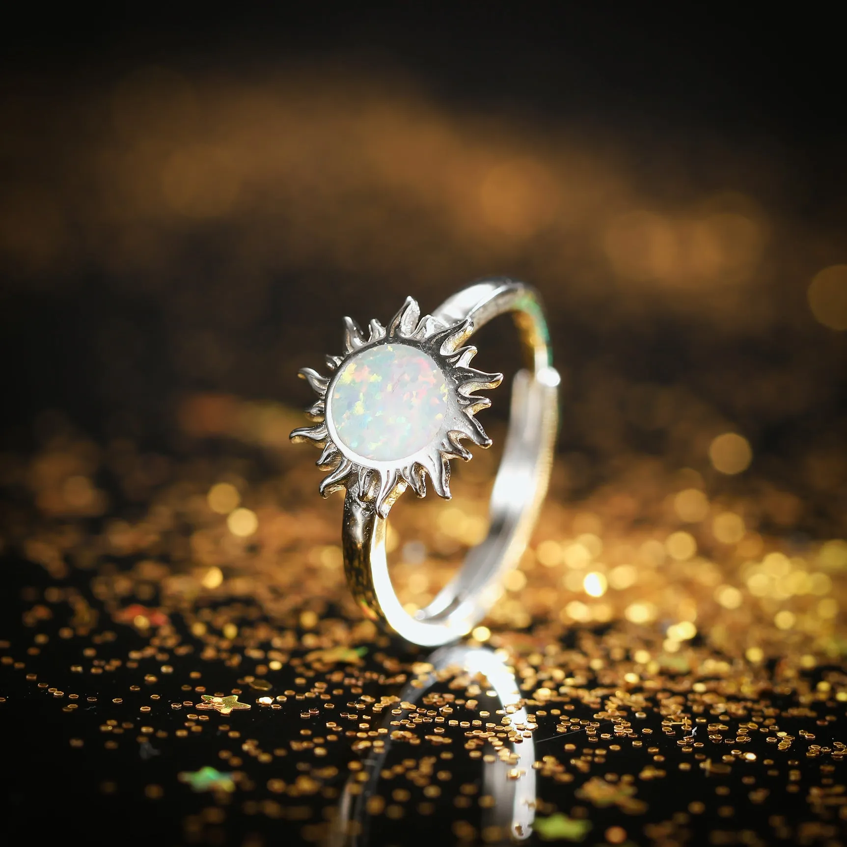 Opal Sun Ring