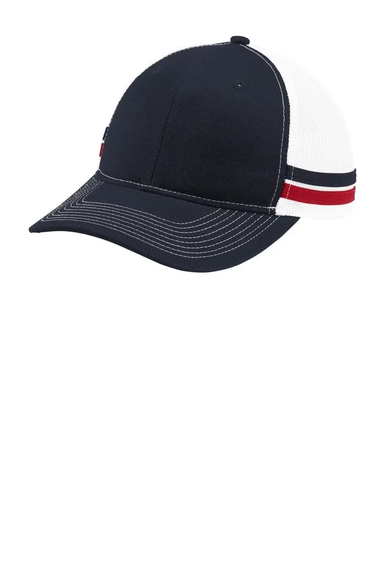 Port Authority  Two-Stripe Snapback Trucker Cap. C113