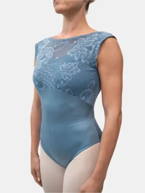 Powder Blue Lace Dance Tank Leotard MP756