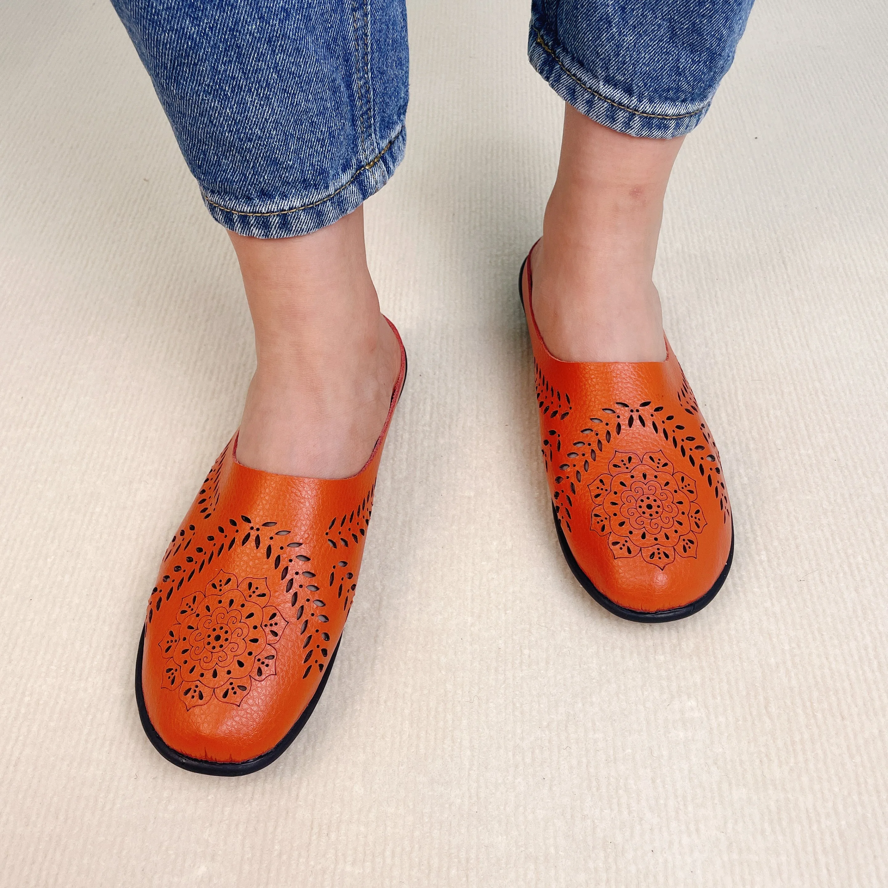 Regina Casual All-Match Hollow Slippers | Women's Flats