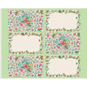 Riley Blake Placemat of the Month Panel, August Multi Floral(1 Yard Cut)