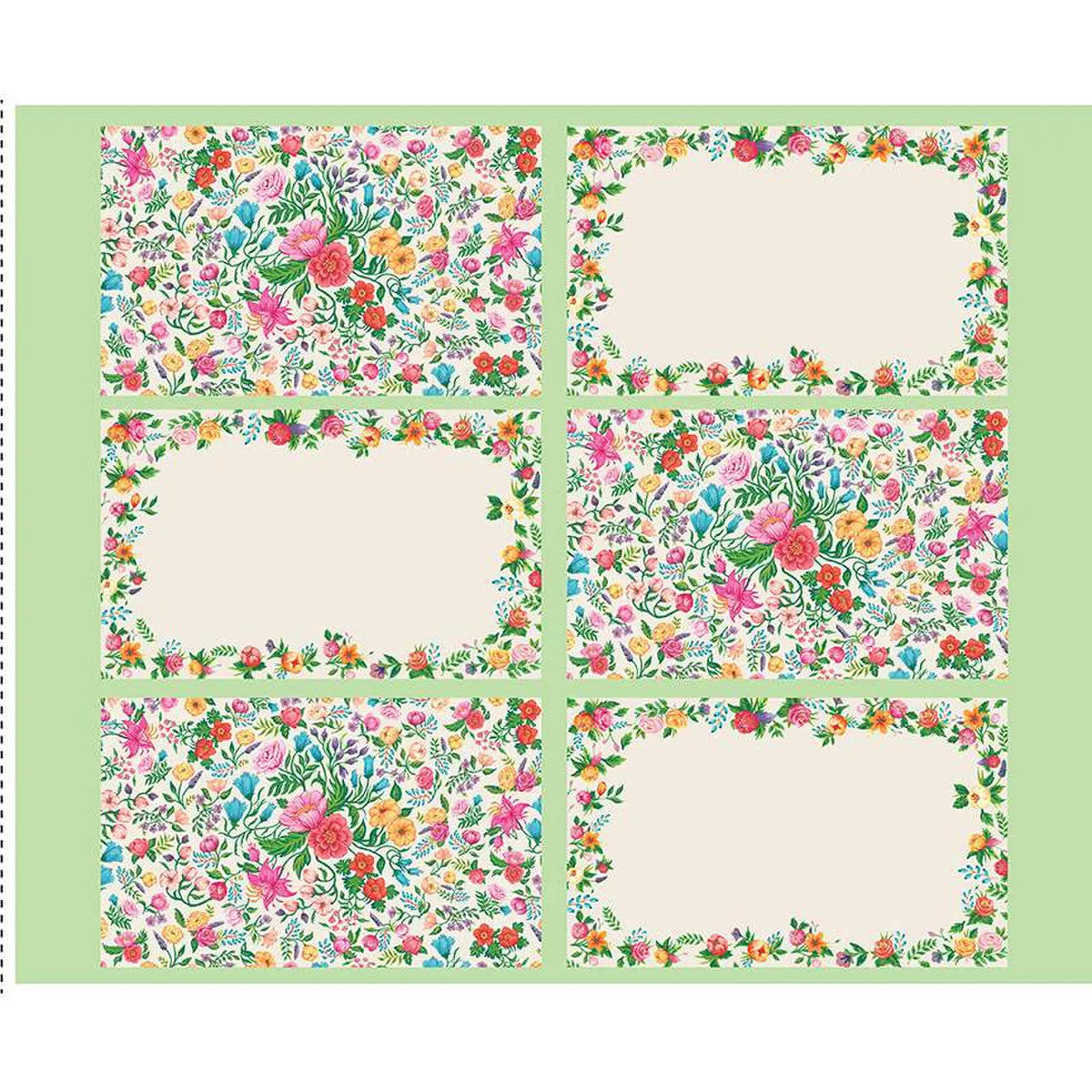 Riley Blake Placemat of the Month Panel, August Multi Floral(1 Yard Cut)