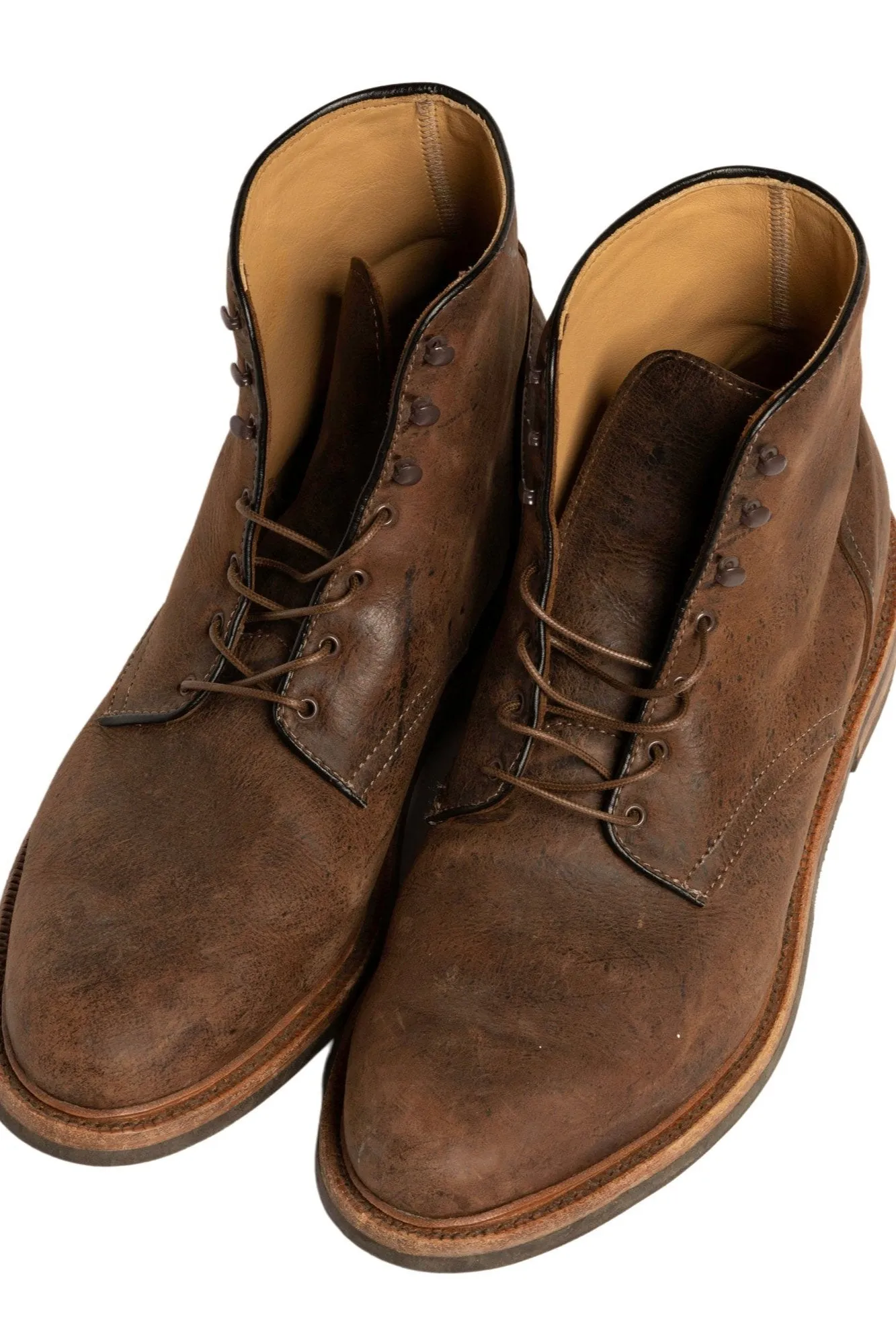 Round Coffee Brown Waxed Cotton Bootlaces