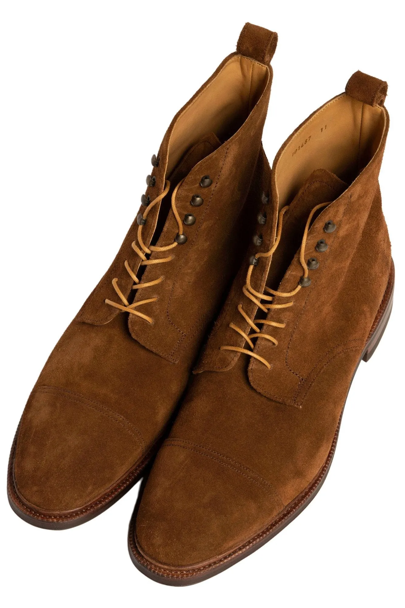 Round Cognac Waxed Cotton Bootlaces