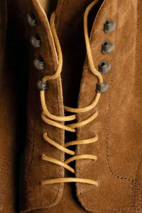 Round Cognac Waxed Cotton Bootlaces