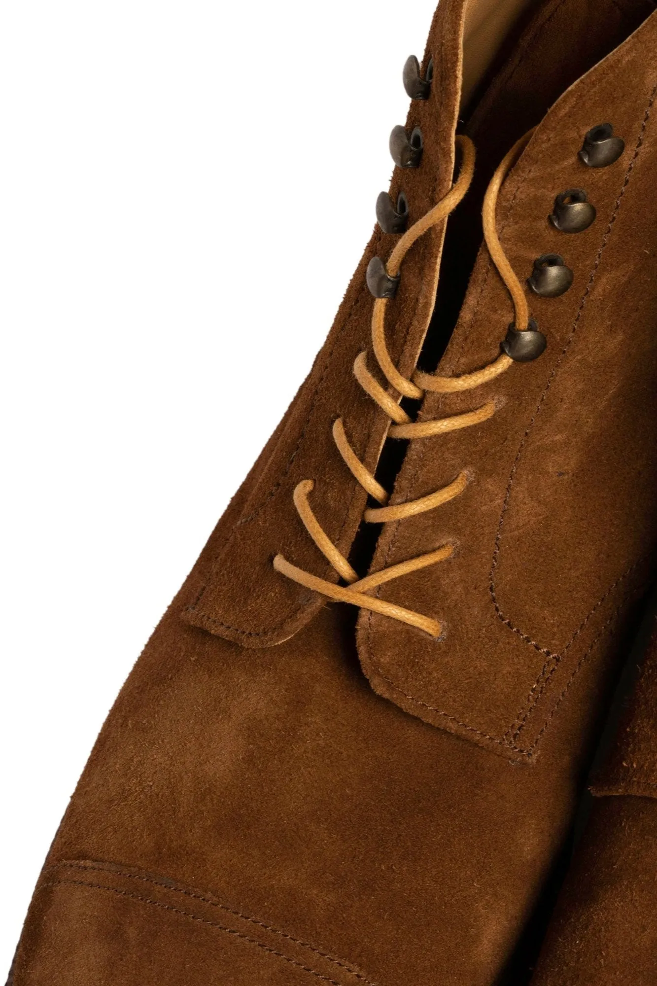 Round Cognac Waxed Cotton Bootlaces