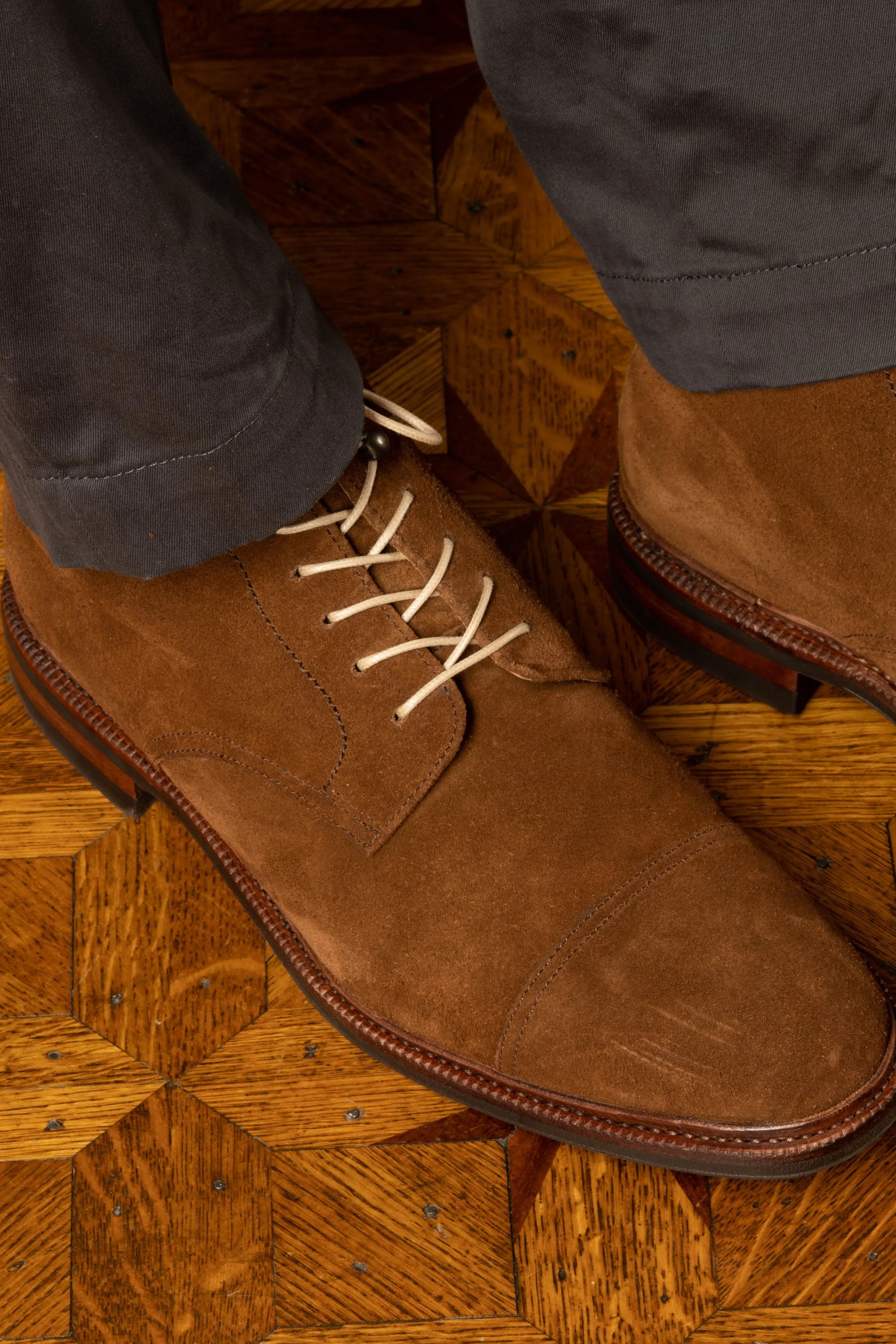 Round Intense Beige Waxed Cotton Bootlaces