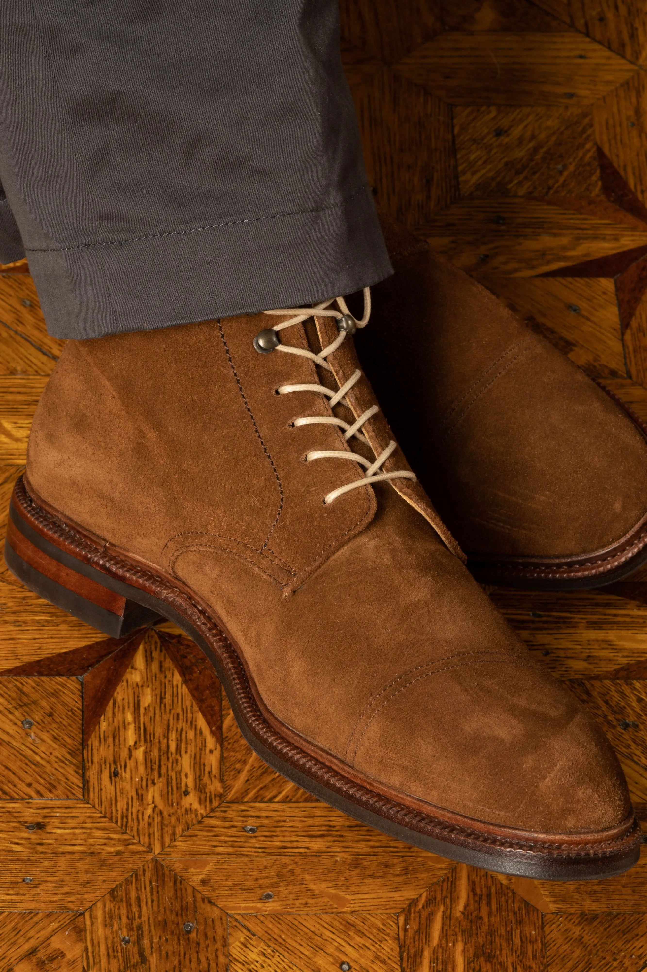 Round Intense Beige Waxed Cotton Bootlaces