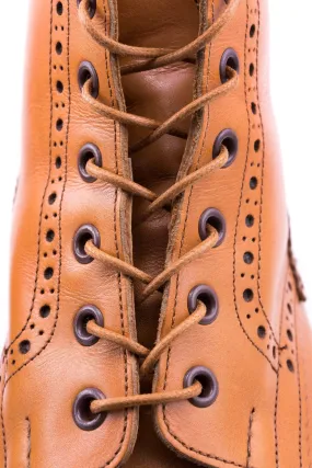 Round Light Brown Waxed Cotton Bootlaces