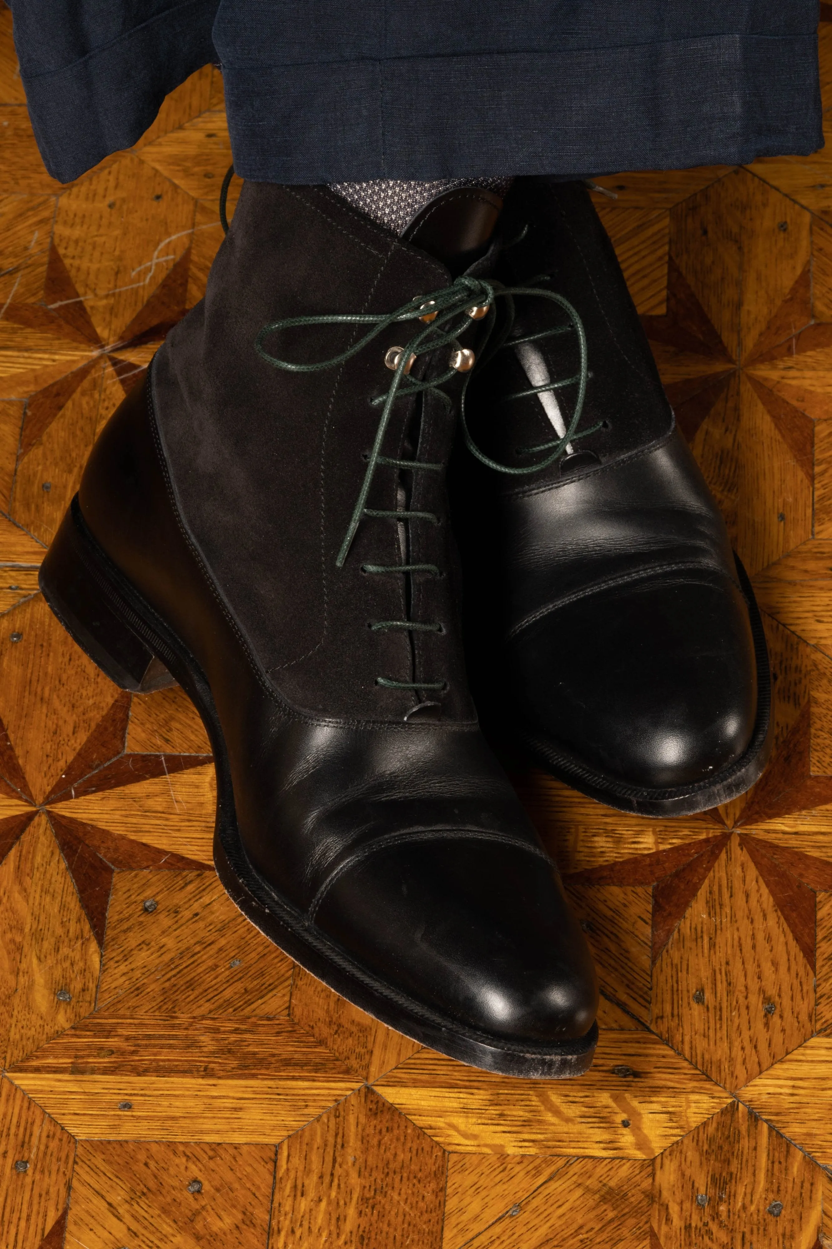 Round Malachite Green Waxed Cotton Bootlaces