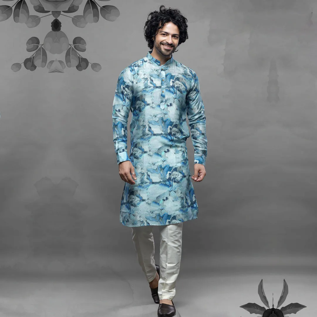 Serene Aqua Soft Blue Kurta.