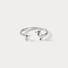 Silver Dachshund Ring