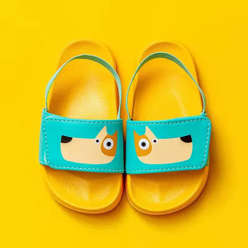 Sky Yellow Alligator Slippers with Elastic Band 4947