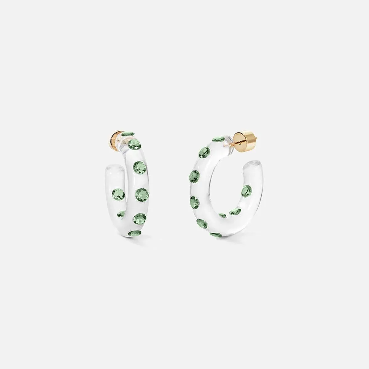 Small Lucid Hoops, Green