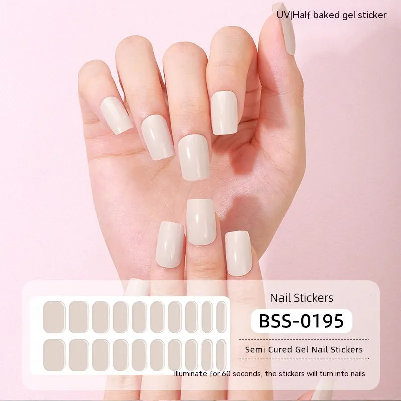 Solid Color Gel Nail Stickers – Long-Lasting & Easy to Apply