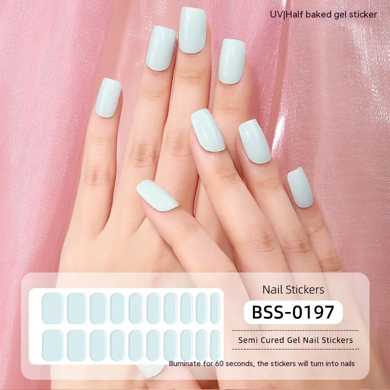 Solid Color Gel Nail Stickers – Long-Lasting & Easy to Apply