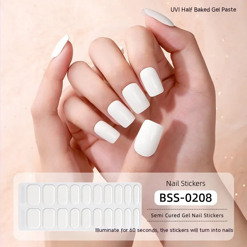 Solid Color Gel Nail Stickers – Long-Lasting & Easy to Apply