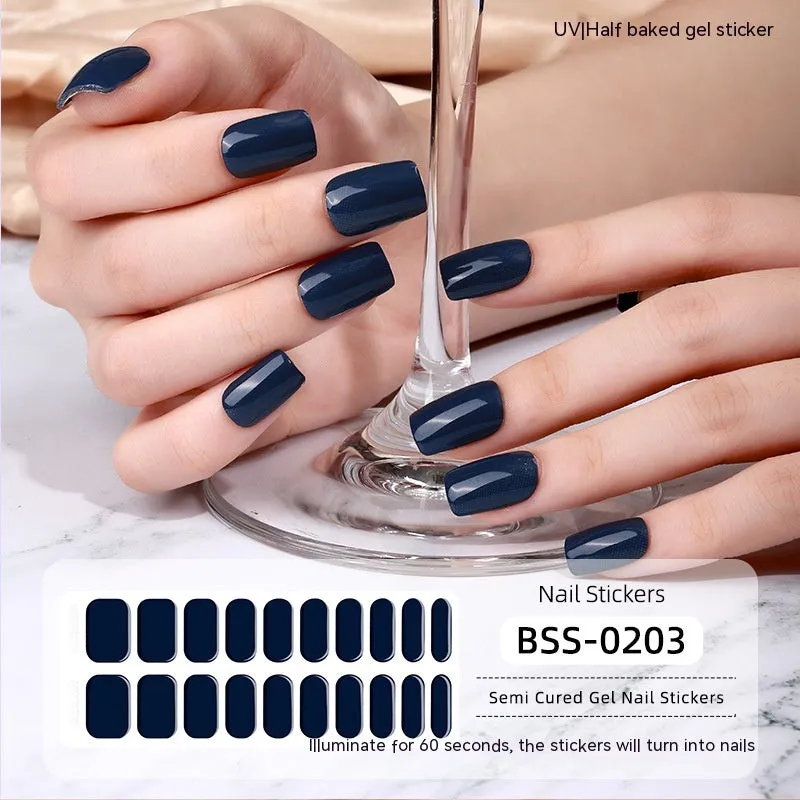 Solid Color Gel Nail Stickers – Long-Lasting & Easy to Apply