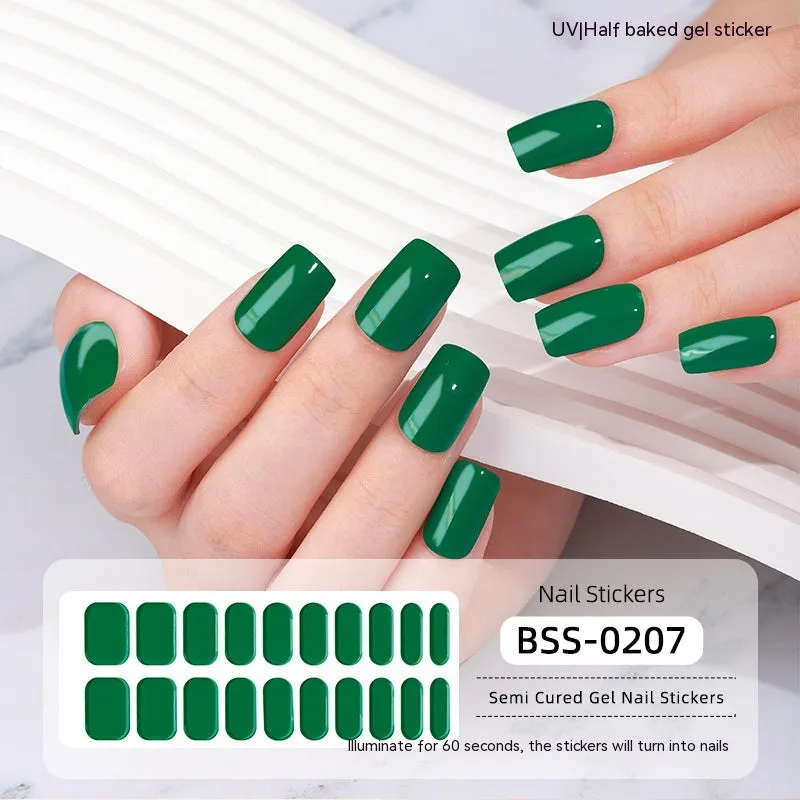 Solid Color Gel Nail Stickers – Long-Lasting & Easy to Apply