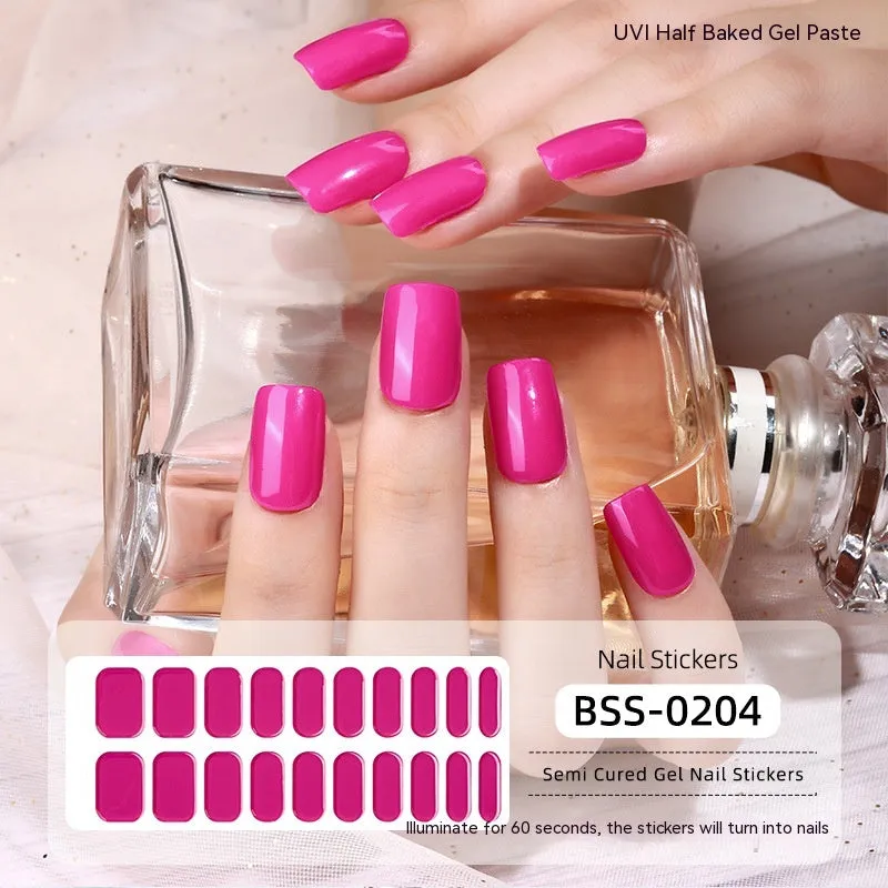 Solid Color Gel Nail Stickers – Long-Lasting & Easy to Apply