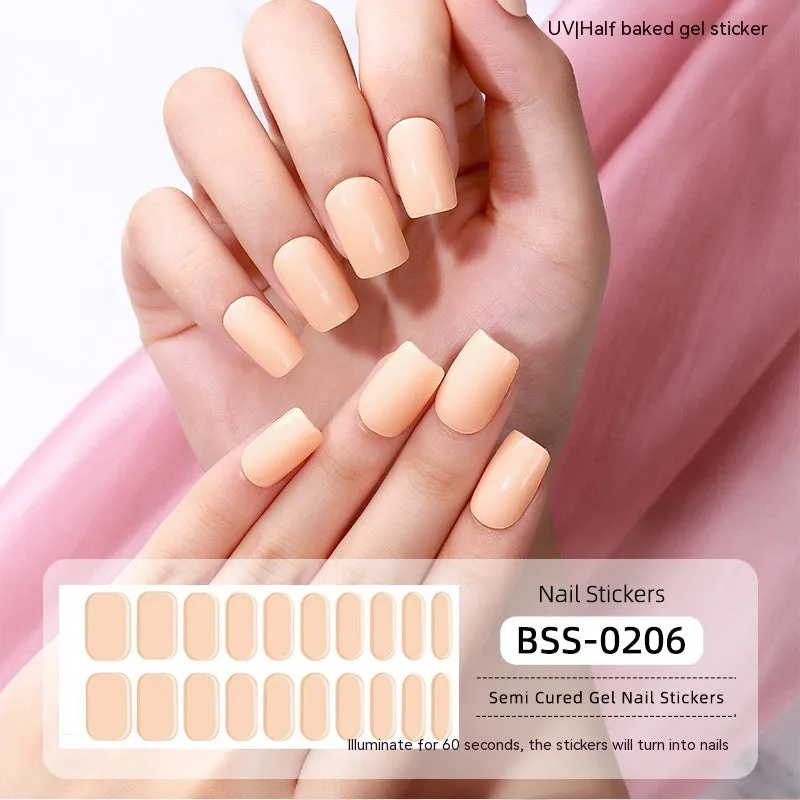 Solid Color Gel Nail Stickers – Long-Lasting & Easy to Apply