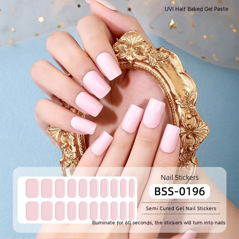 Solid Color Gel Nail Stickers – Long-Lasting & Easy to Apply