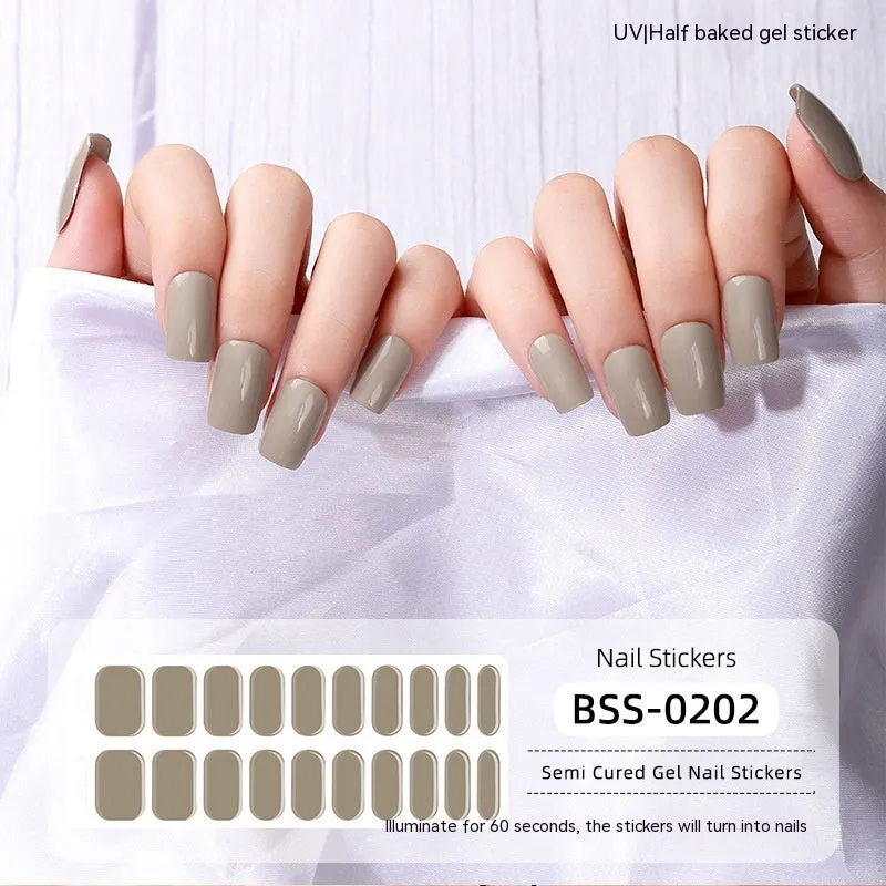 Solid Color Gel Nail Stickers – Long-Lasting & Easy to Apply