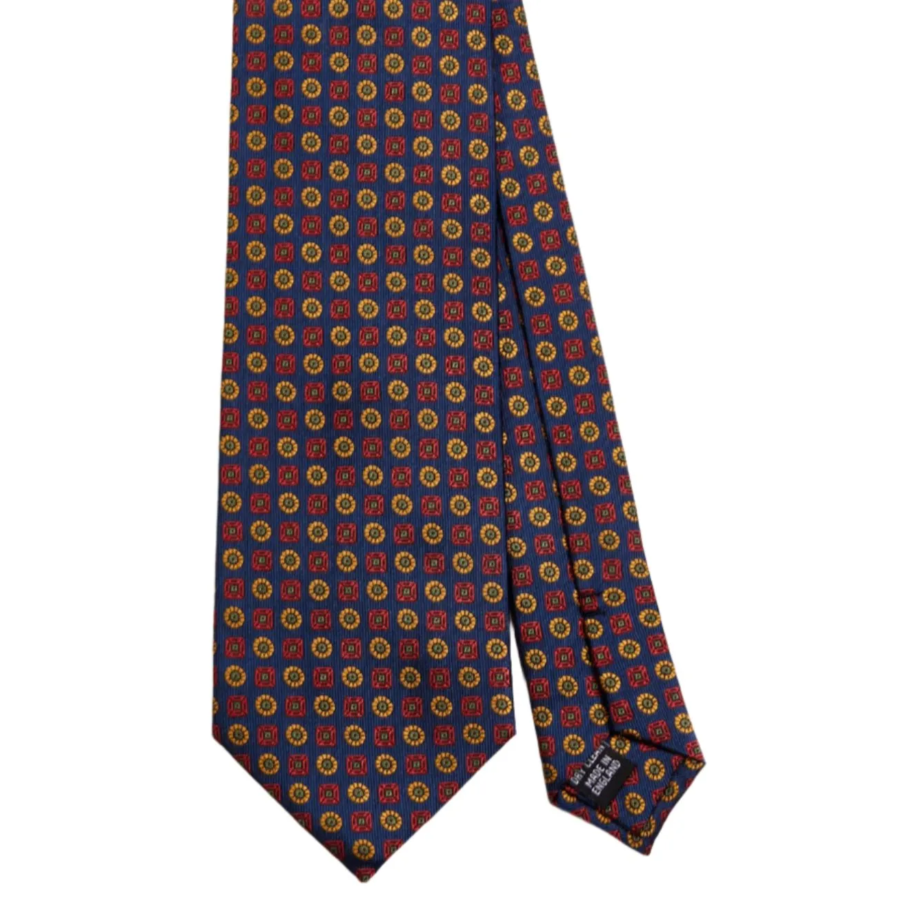 Sovereign Grade Navy Floral Jacquard Tie, 150 cm