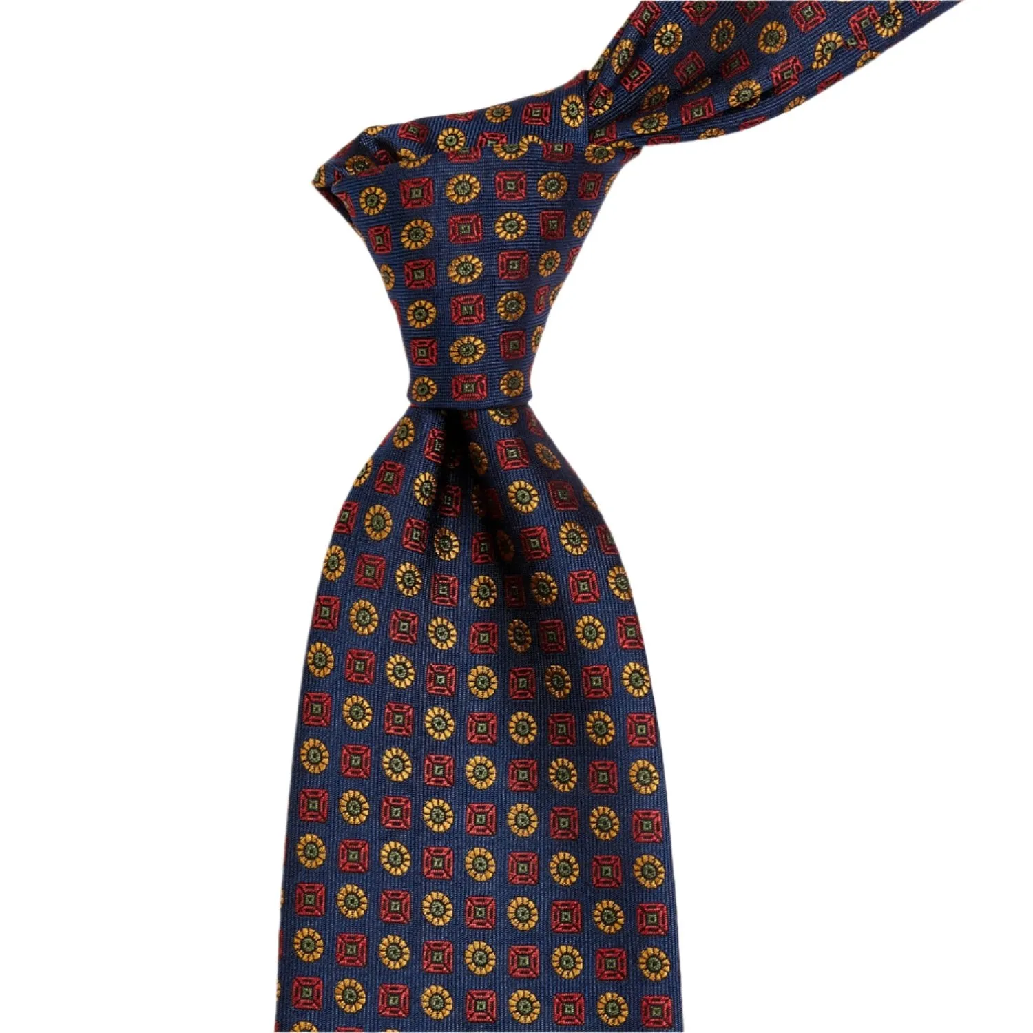 Sovereign Grade Navy Floral Jacquard Tie, 150 cm