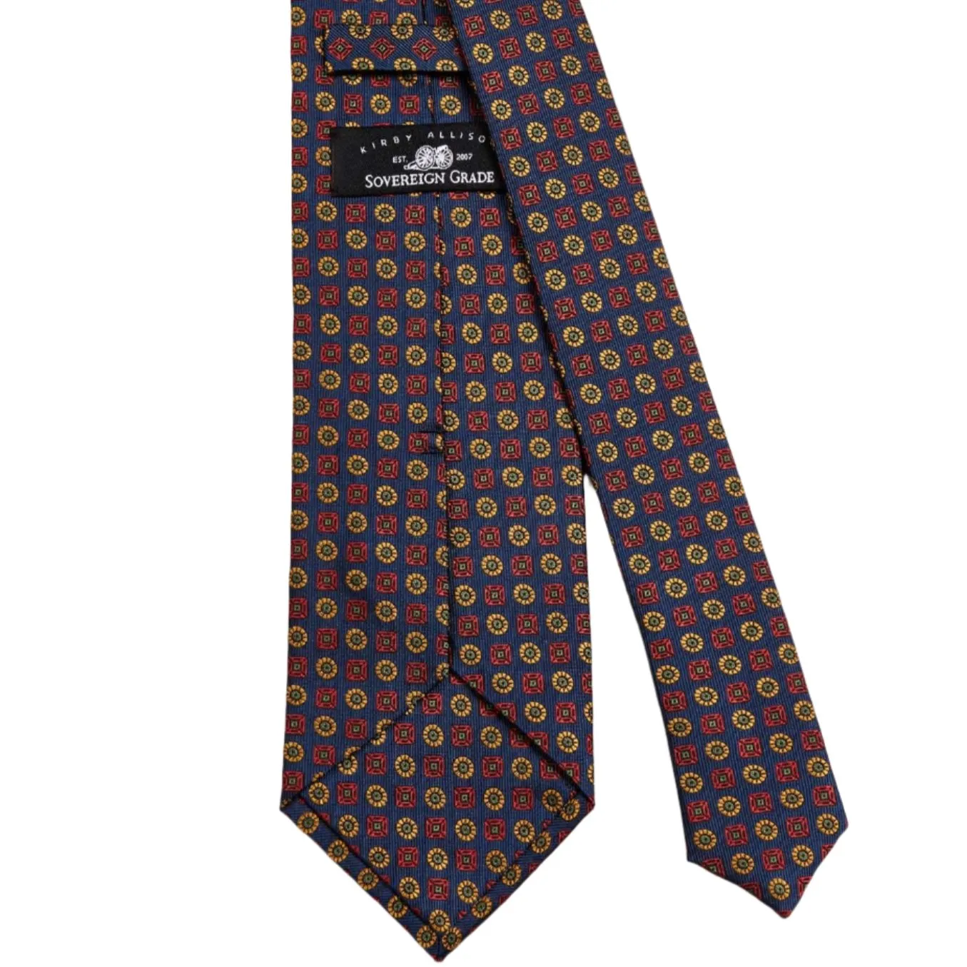 Sovereign Grade Navy Floral Jacquard Tie, 150 cm