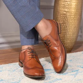 The Shell Tan Men's Derby Lace Ups Tresmode