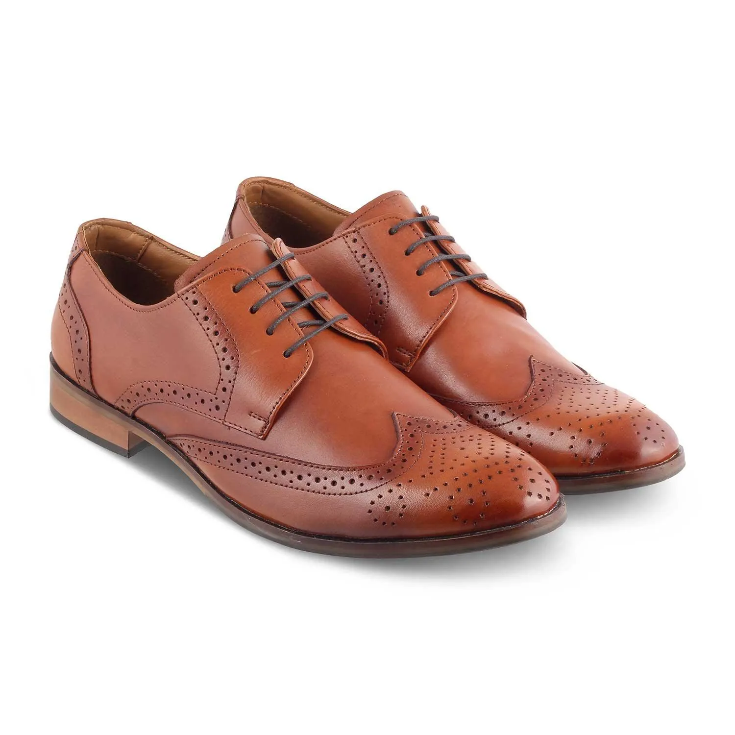 The Shell Tan Men's Derby Lace Ups Tresmode