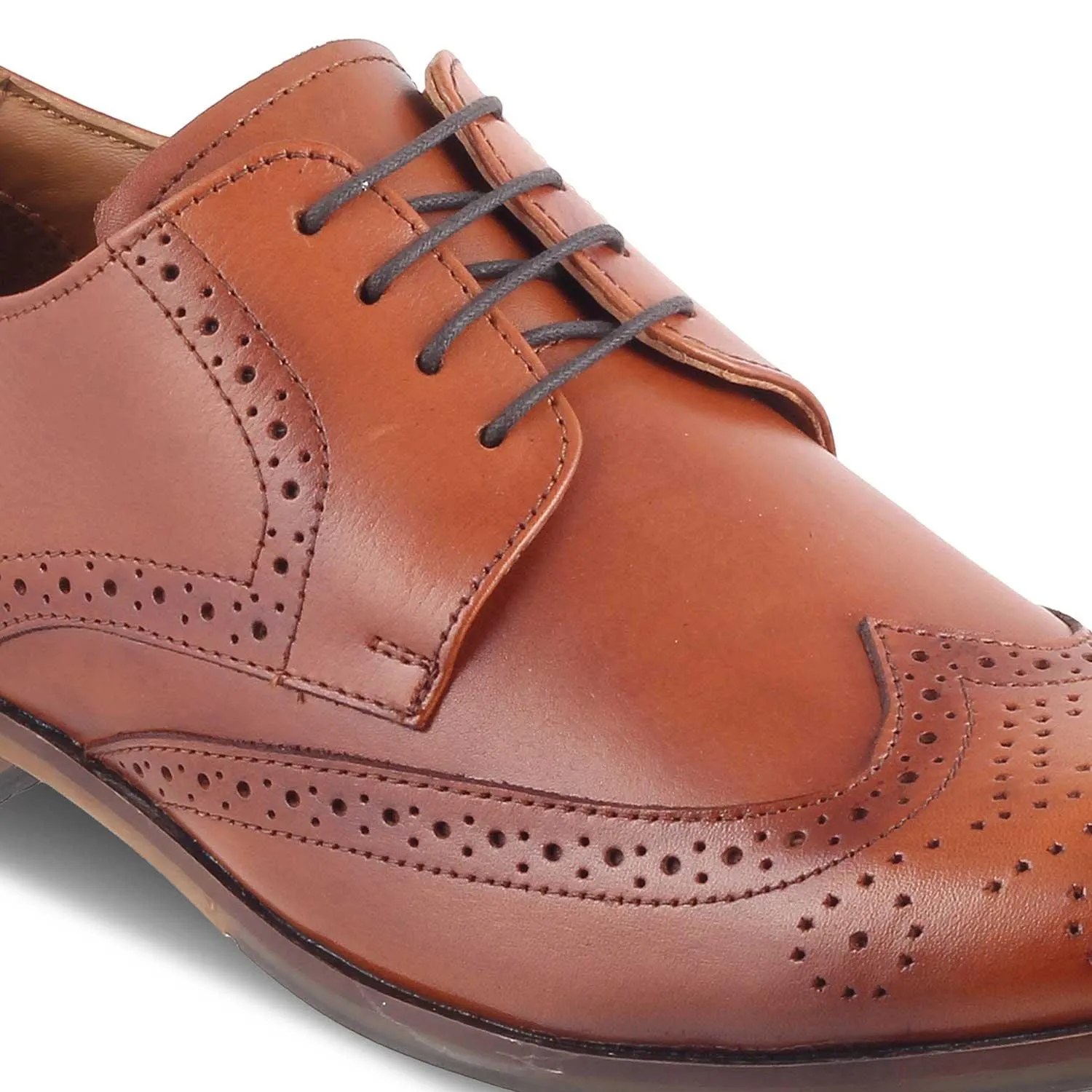 The Shell Tan Men's Derby Lace Ups Tresmode