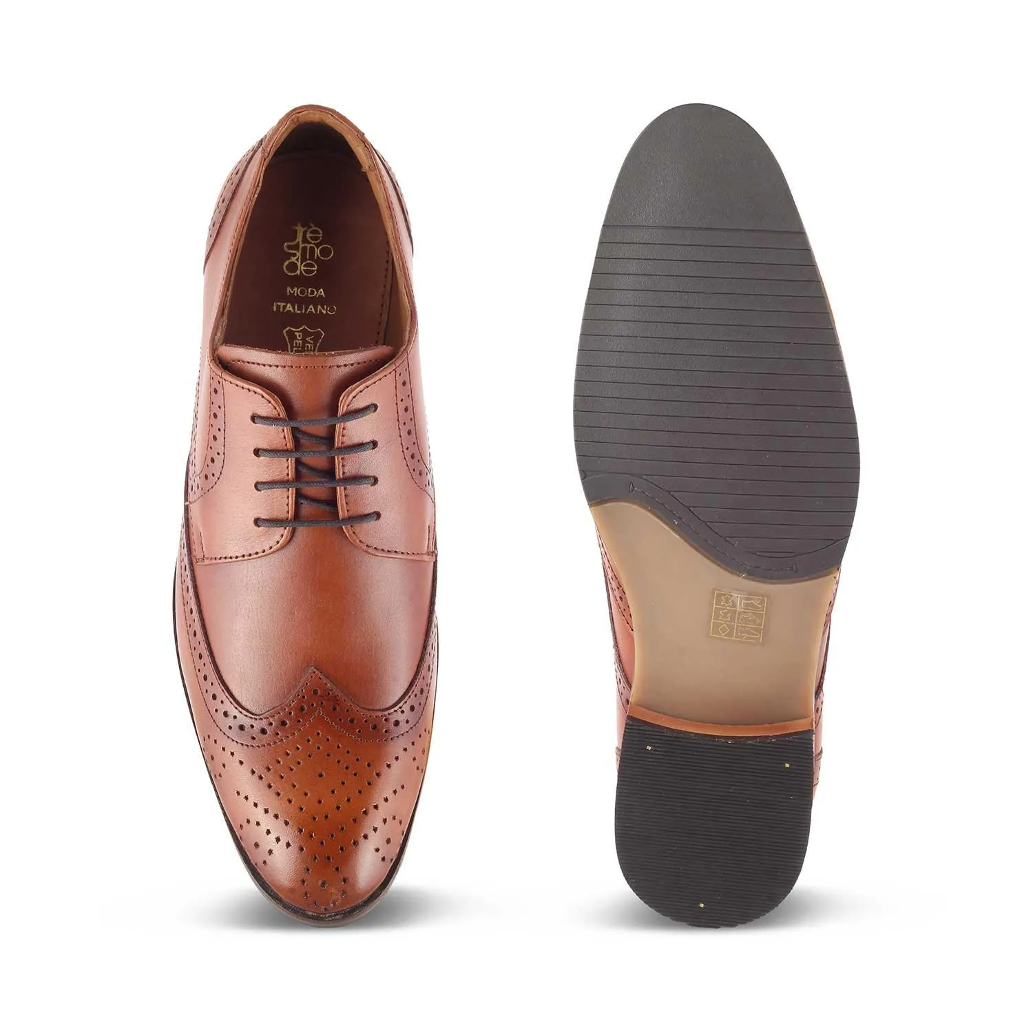 The Shell Tan Men's Derby Lace Ups Tresmode