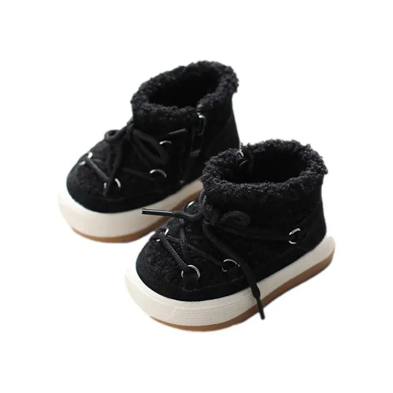 TSS125 Children's Casual Shoes - Lamb Wool Patchwork Toddler Boots