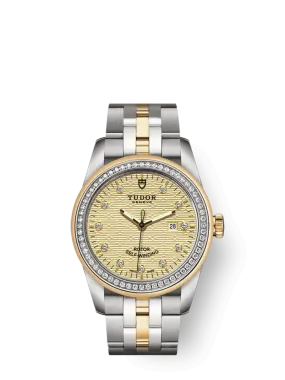 Tudor Glamour Date, Stainless Steel and 18k Yellow Gold with Diamond-set, 31mm, Ref# M53023-0023