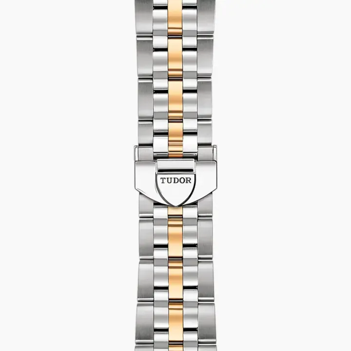 Tudor Glamour Double Date, Stainless Steel and 18k Yellow Gold with Diamond-set, 42mm, Ref# M57103-0005