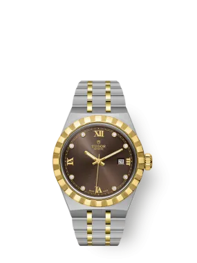 Tudor Royal, Stainless Steel and 18k Yellow Gold with Diamond-set, 28mm, Ref# M28303-0009