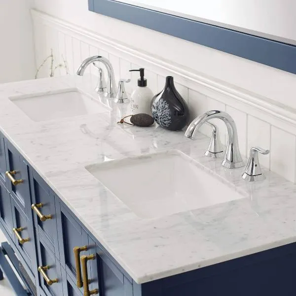 Vinnova Florence 72 Transitional Royal Blue Double Sink Vanity Set 713072-RB-CA