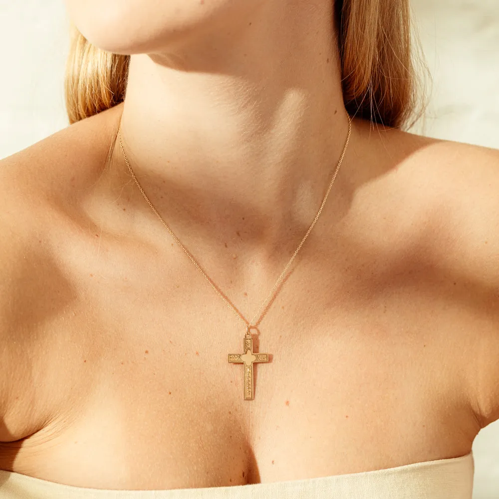 Vintage 8ct Yellow Gold Cross Pendant