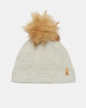 Wool Faux Fur Pom Beanie