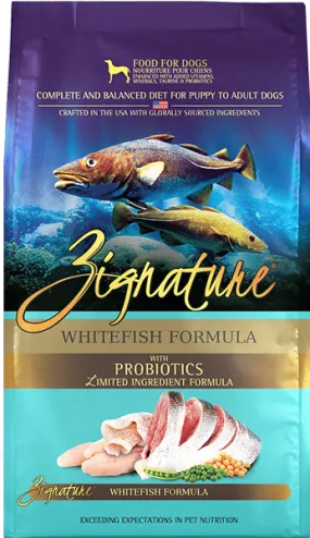 Zignature Limited Ingredient Whitefish Formula Dry Dog Food